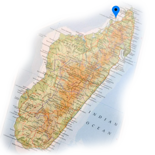 Madagascar Nosy Be map