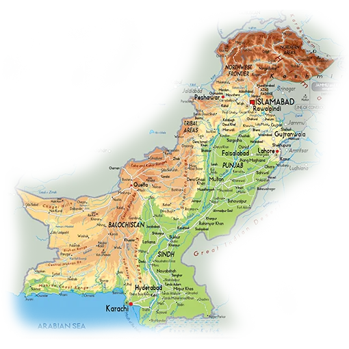 Pakistan map 