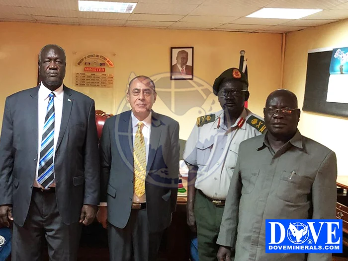 DOVE South Sudan gallery official photos Dr Fillip with the Minister of Defense
