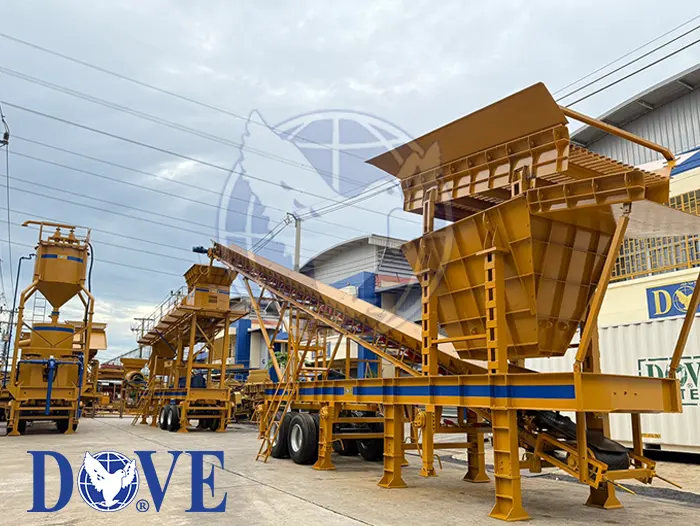 DOVE SUPERMINER Mobile Alluvial Gold Processing Plant in the factory